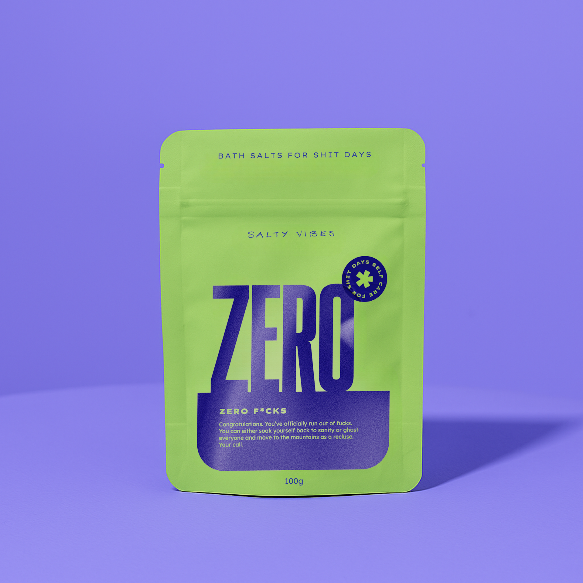 BATH SALTS | ZERO FUCKS 100g