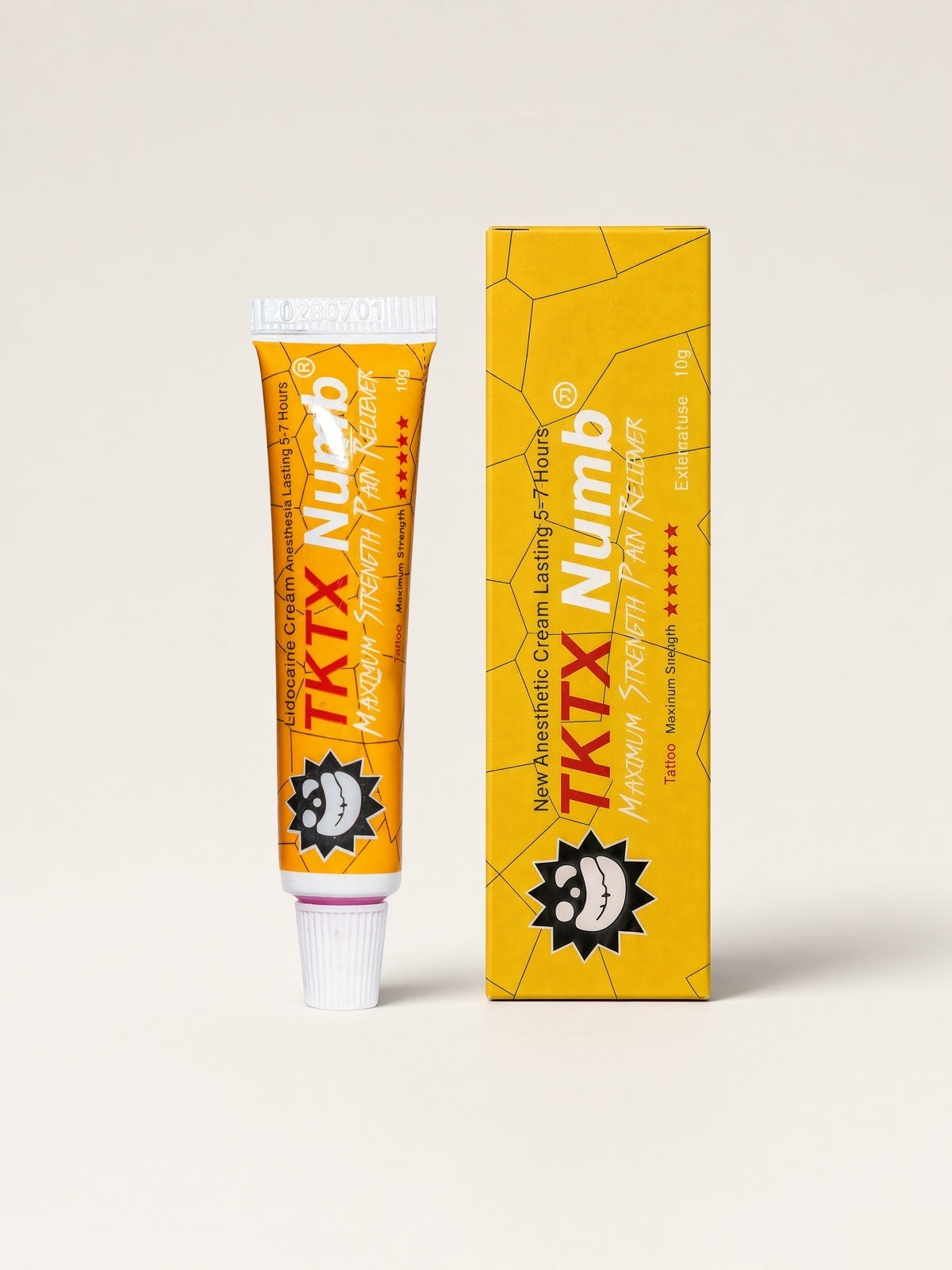 TKTX Yellow Sensitive Skin numbing cream – box and tube